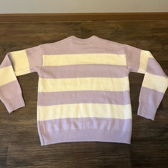Miss Sumey Purple/White Stripe Moon Sweater - Picture 7 of 7